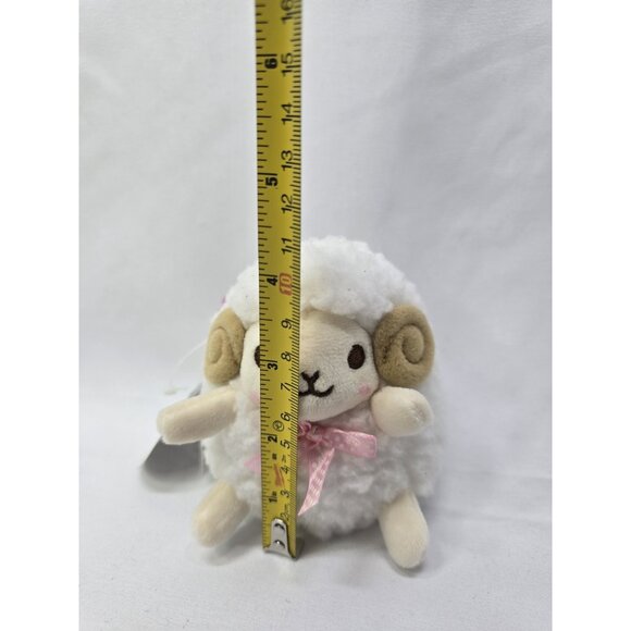 Hitsuji no Wooly Sheep White Amuse Plush 4" Stuffed Toy Doll Japan Keychain - Picture 8 of 9
